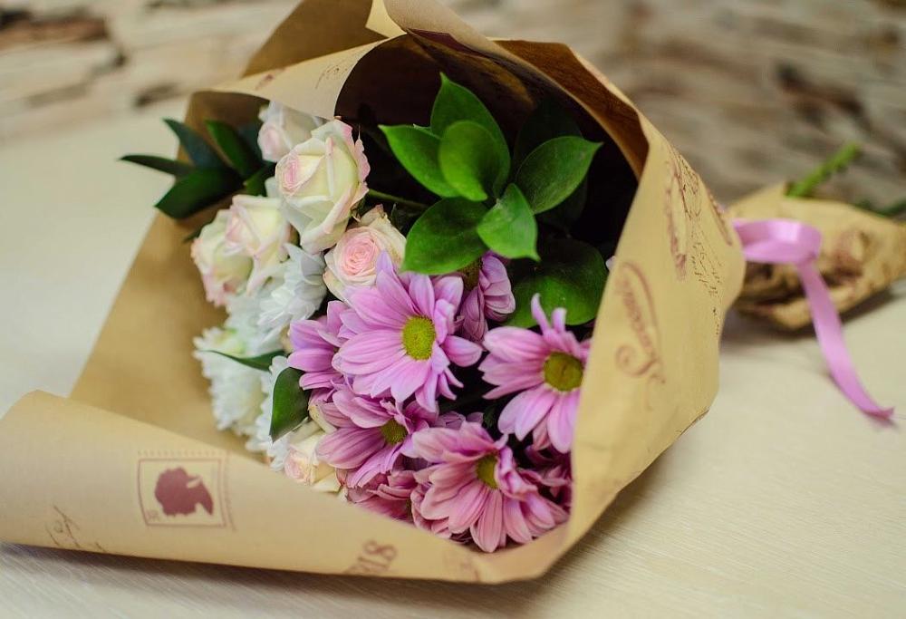 Букет цветов из: Розы и Хризантемы в Плавске