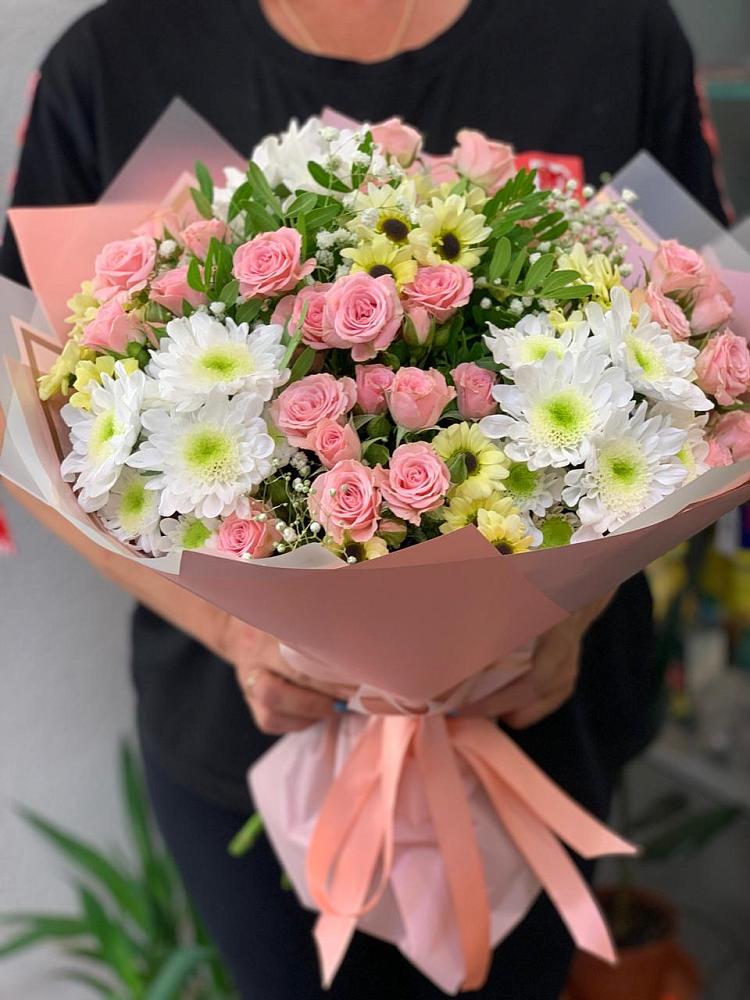 Букет цветов из: Розы и Хризантемы в Плавске