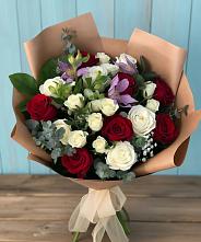 Букет цветов из:  Розы и Альстромерии в Плавске