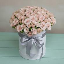 Цветочная композиция из Розы в шляпной коробке в Плавске