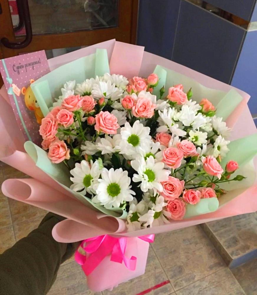 Букет цветов из: Розы и Хризантемы в Плавске