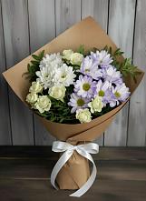 Букет цветов из:  Хризантемы и Розы #REPLACE_PRED# Плавске