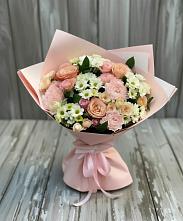 Букет цветов из:  Гвоздики, Розы и Хризантемы в Плавске
