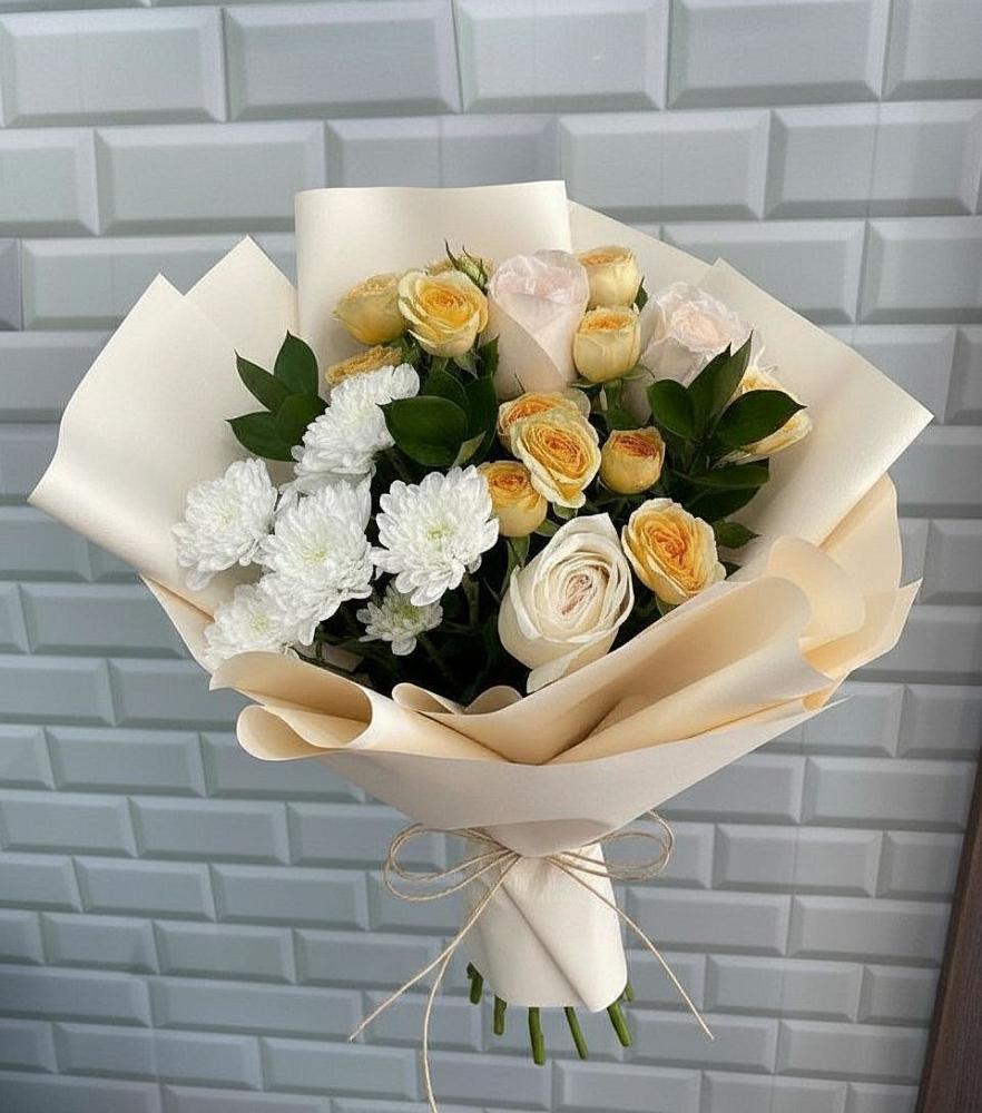 Букет цветов из: Розы и Хризантемы в Плавске