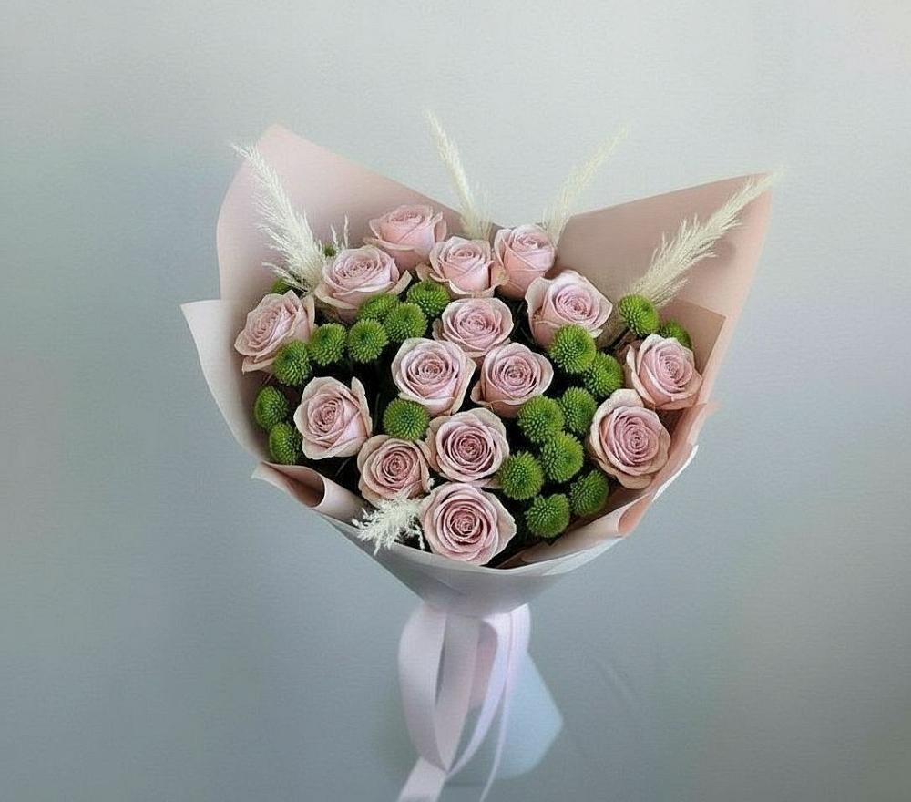 Букет цветов из: Розы и Хризантемы в Плавске