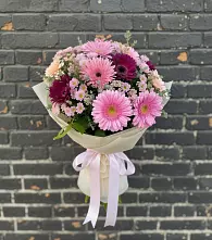 Букет цветов из:  Герберы и Хризантемы в Плавске