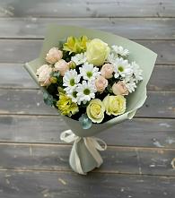 Букет цветов из:  Альстромерии, Розы и Хризантемы в Плавске