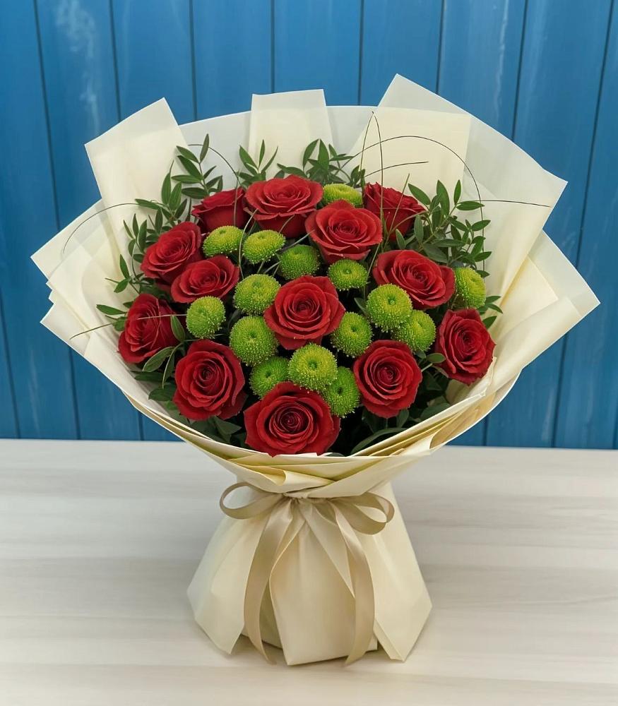 Букет цветов из: Розы и Хризантемы в Плавске