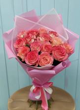 Букет 15 Розовых роз Равель в Плавске