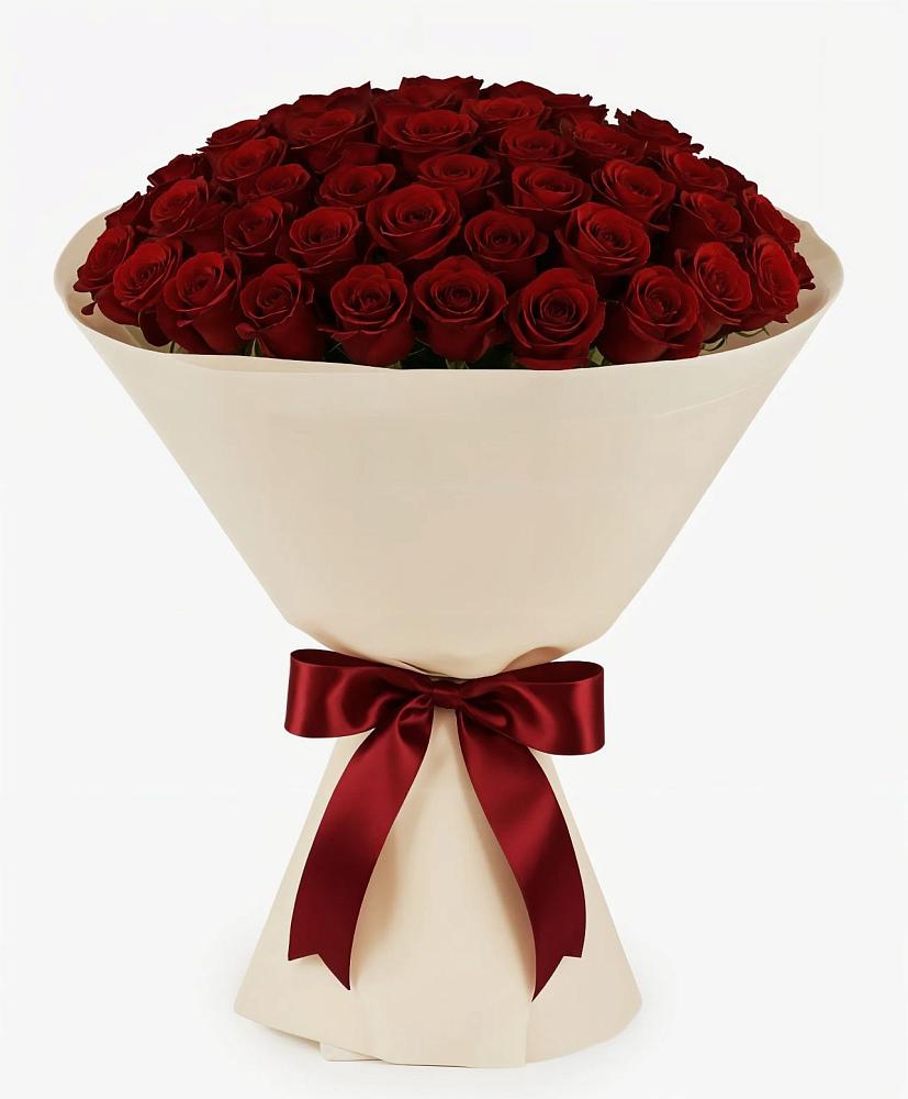 Букет 101 Бордовая роза Блэк Бакарра в Плавске