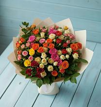 Букет Микс из разноцветных кустовых роз #REPLACE_PRED# Плавске